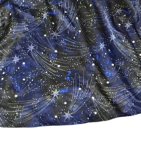 Adore Me Lounge/Pajama Top - 0X -Blue Abstract Star Print - Silky w/ Lace Detail - Picture 14 of 14